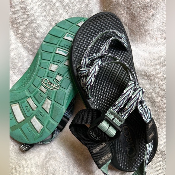 Chaco ZX1 Echo Tread Green Sandals Kids size 2 - Picture 5 of 7